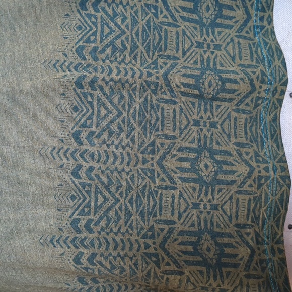 Marmot Scoop Neck Long sleeve tee olive & turquoise Size medium - Picture 2 of 14